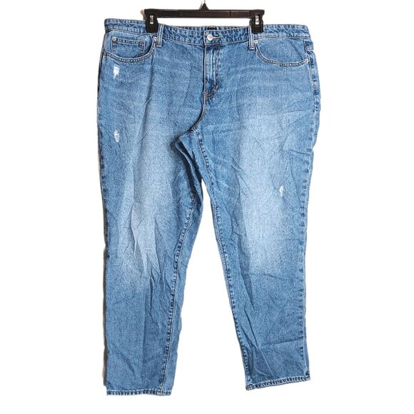 GAP Sexy Boyfriend Jeans Womens 34 Light Wash High Rise 100% Cotton Denim - Picture 1 of 4